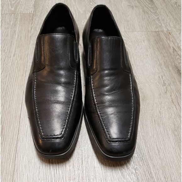 Santoni Men's Black Leather Slip On - Picture 1 of 5
